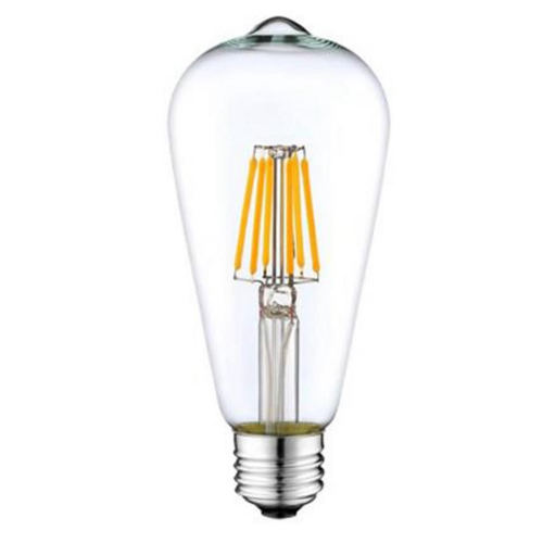 נורת לד ליבון אגסי 6W E27 ST64 3000K פילמנט