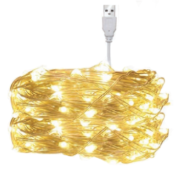 שרשרת לדים USB אור חם עד 10 מ'