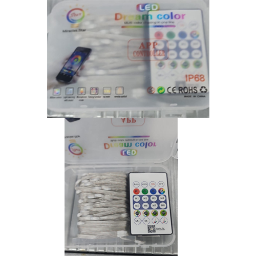 שרשרת ננו לדים 10 מטר עם שלט RGB  צבעוני USB