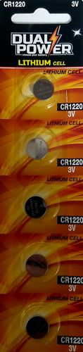 בליסטר CR1220 סוללות 5 במארז ליתיום DUAL POWER