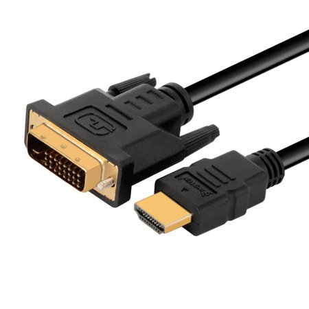 כבל HDMI TO DVI מוזהב באורך 1.8 מטר, אקונומי