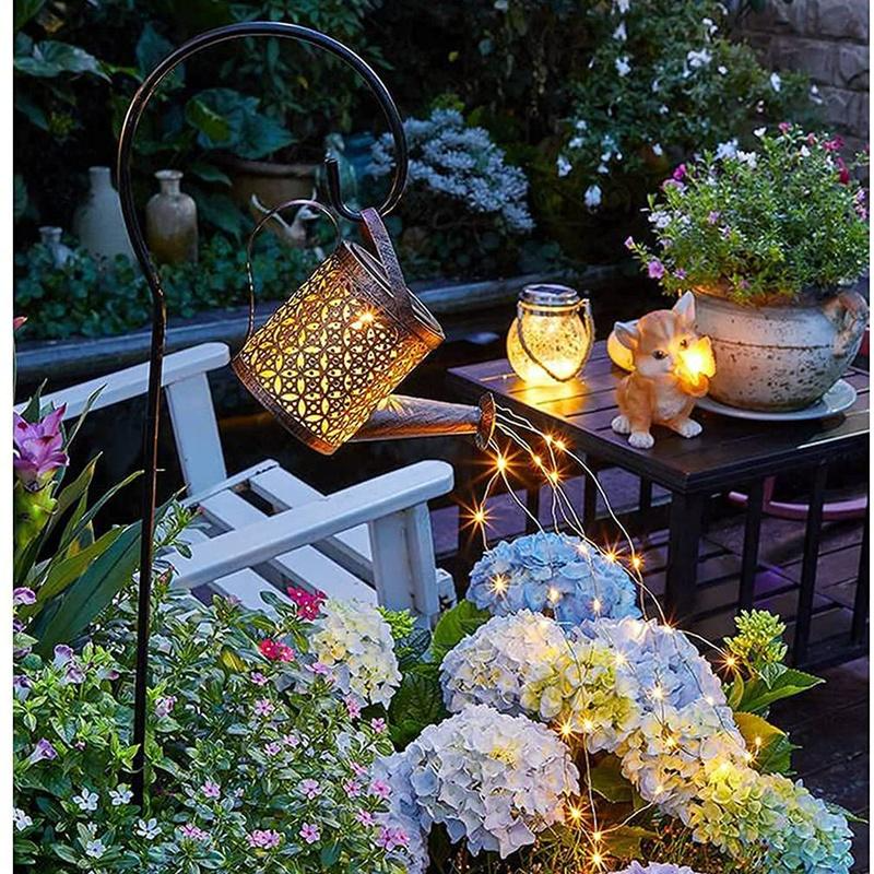 תאורה סולארית בעיצוב קומקום/משפך אור חם