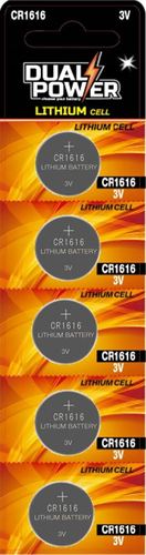 בליסטר 5 סוללות CR1616 ליתיום DUAL POWER