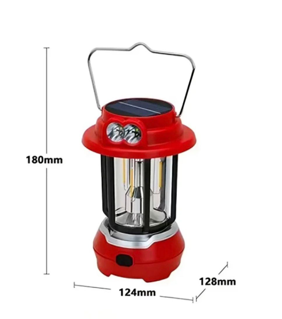 עששית נטענת TYPE C / סולארית CCT משולבת פנס